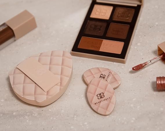 Powder Puff Set, Beautifect Cloudlets Makeup Puffs, 1 Large Cloud Puff and 2 Mini Puffs, Rubycell Foundation and Setting Powder Applicators with Case