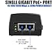 BV-Tech Gigabit Power Over Ethernet PoE+ Injector | Up to 60W | 802.3af/at | 802.3bt Compliant | Plug & Play | up to 325 Feet