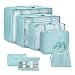 Packing Cubes for Travel-7Pcs Travel Cubes Set Foldable Suitcase Organizer Lightweight Luggage Storage Bags (Blue)