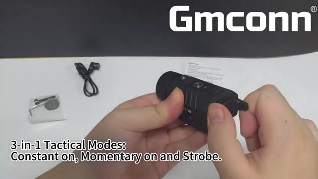 Image of Gmconn 1250 Lumen Tactical Flashlight Green Laser Light Combo, Rechargeable Pistol Light with Strobe /Momentary Compatible with Picatinny