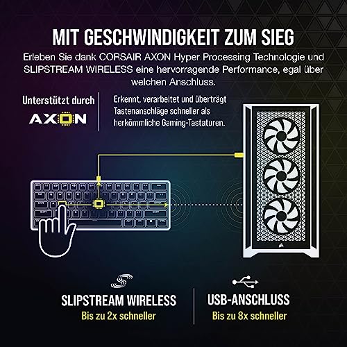 Corsair K70 PRO Mini Wireless RGB 60% Mechanische Gaming-Tastatur, Schwarz (QWERTZ Layout)