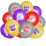 Treasures Gifted Officially Licensed Transformers Birthday Party Supplies - 12 Pack of Balloons - Transformers Birthday Decorations - 12in Latex Balloons