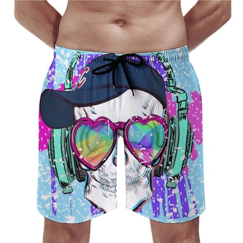 Short de bain homme crâne blanc pour vos activités de plage UMENG S