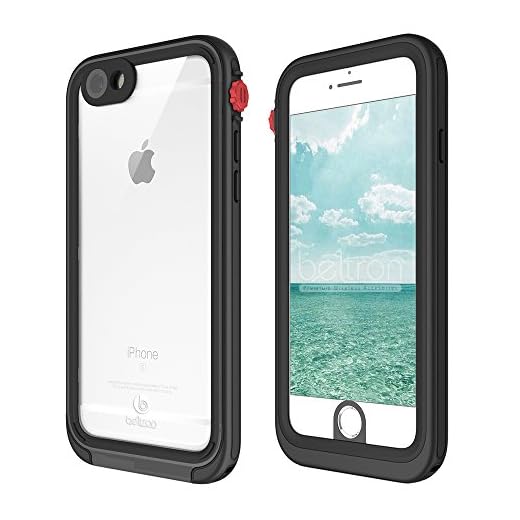 BELTRON aquaLife iPhone 6 Plus/iPhone 6S Plus Waterproof, Shock & Drop Proof, Dirt Proof, Heavy Duty Case (IP68 Rated, MIL-STD-810G Certified) Features: 360° Watertight Sealed Design (Black/Red)