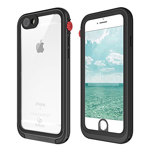 BELTRON aquaLife Waterproof Case for iPhone 6S Plus, Shock & Drop Proof, Dirt Proof, Heavy Duty Case (IP68 Rated, MIL-STD-810G Certified) Features: 360° Watertight Sealed Design (Black/Red)