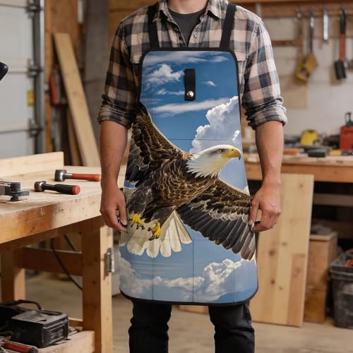 Delantal de trabajo An Eagle con bolsillos y ajuste miniatura 5