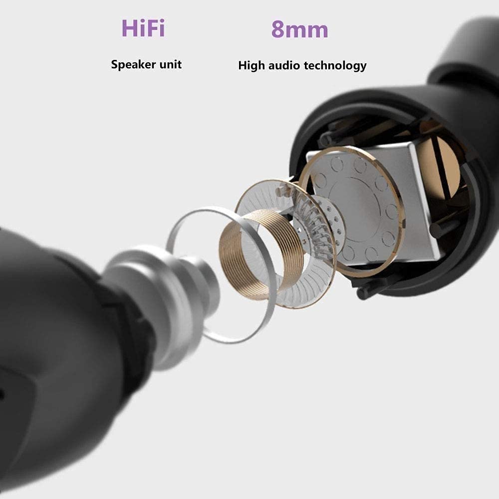 ARTSZY Auricolari Wireless, Auricolari Wireless Bluetooth 5.0 Cuffia Auricolare in Cuffia Wireless Wireless HiFi Sound, PORTATO Aurione di cancellazione della Cabina di Ricarica del Display Digitale
