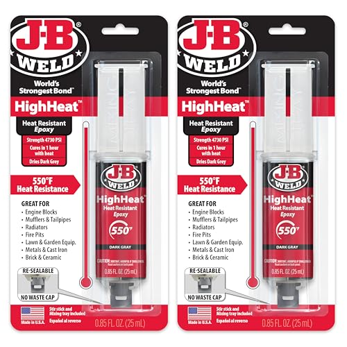 J-B Weld High Heat Syringe Dark Grey - 25ml 2 Pack