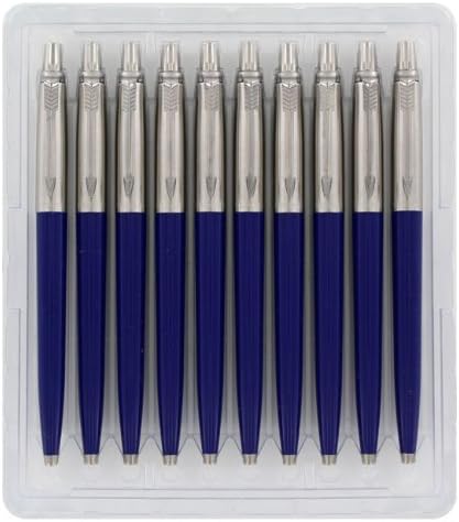 Jotter London Standard Blue Retractable Ballpoint Pen, Blue Ink, 10/Pack
