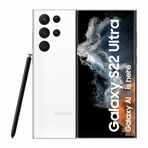 Image of Samsung Galaxy S22 Ultra 5G (Phantom White, 12GB, 256GB Storage) with No Cost EMI /Additional Exchange Offers