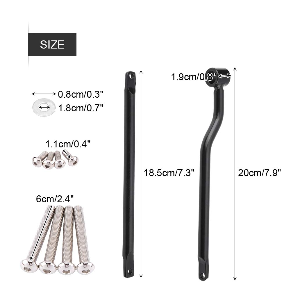 Kit Barre di Supporto per Borse Laterali Moto in Acciaio Inossidabile Nero,Pellicole
