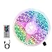 Produktbild LED Strip,LED Streifen mit Fernbedienung, 3M LED-Streifen 180 LED IP65 Wasserdichter, starker Klebstoff 20 Farben 6 Modi Mehrfarbig mit USB und IR-Fernbedienung für Hausgartendekoration Beleuchtung