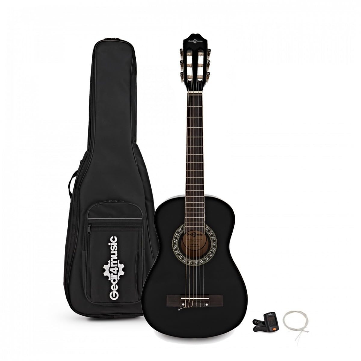 Set de Guitarra Clásica Junior 1/2, Negro, de Gear4music