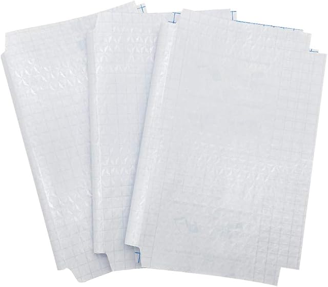 EULANT Pack of 10 Quality Clear Self Adhesive Book Covering Film with Diamond Pattern, Sticky Plastic Film Books Covers,16K Size for Books at 19.5*26cm