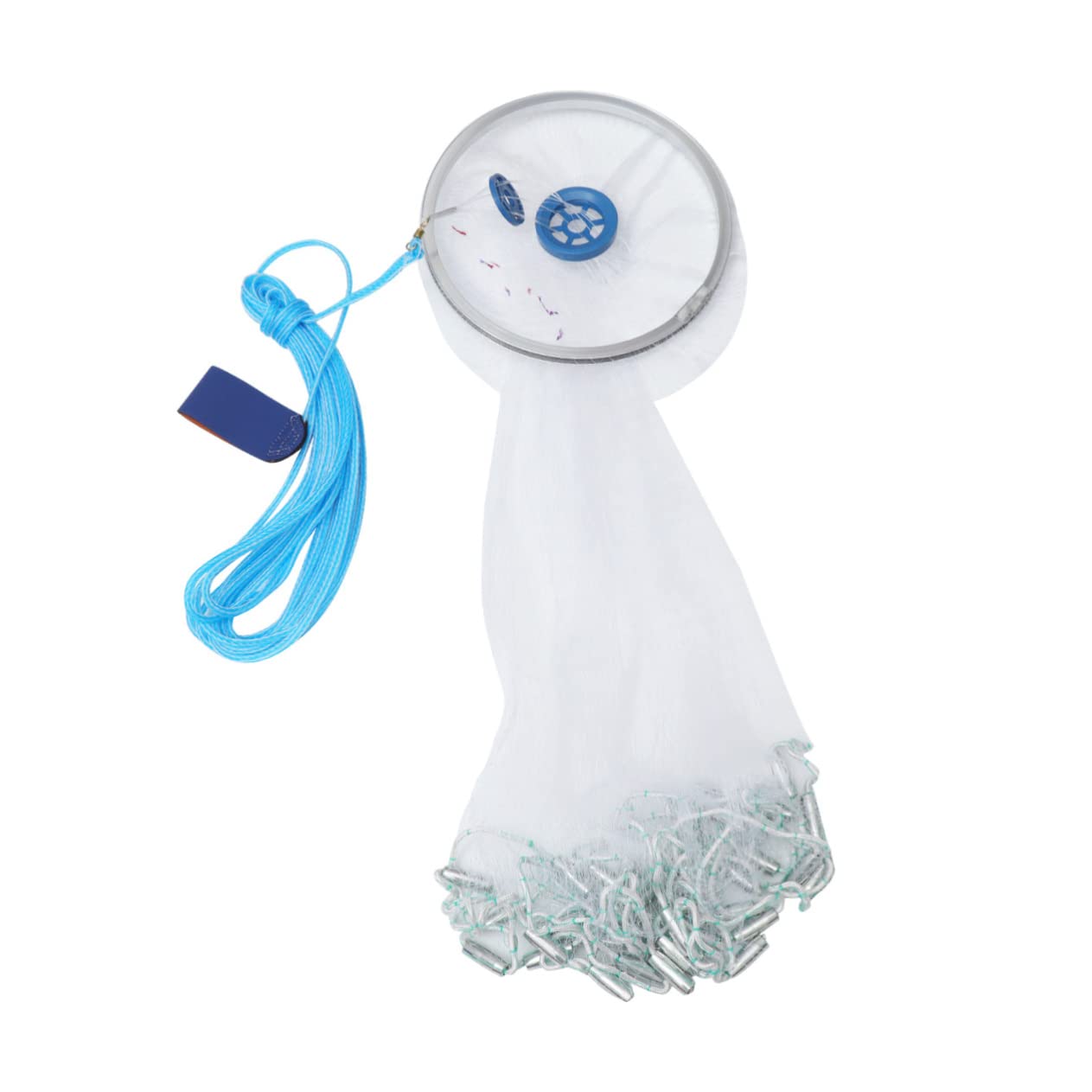 SUPVOX Filet De Pêche Pliable avec Plaque en Aluminium Appât À Lancer À La Main