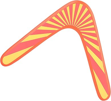 Wooden Boomerang for Outdoor Games Handcrafted V Shaped Returning Boomerang Wood Stable Performance Sports Toy for Kids & Adults