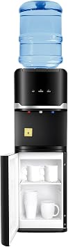 Top Loading Water Dispenser, Top Loading Hot & Cold Water Dispenser with Child Safety Lock, 5 Gallon Water Dispenser with Tri Temp Dispense