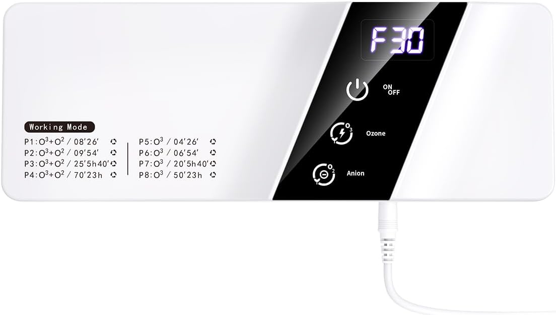 Cat Litter Deodorizer, Ozone Odor Eliminator for Strong Odor 99% Dog Odor Removal Air Ionizers with Negative Ion Air Purifier for Pets, Bedroom, Toilet, Kitchen, Smoke, Shoe, Travel, Car, Office