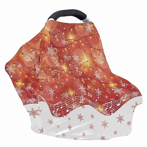 Image of Car Seat Cover Multi-Use Car Seat Canopy Cover for Babies Breathable Stretchy Nursing Breastfeeding Covers Privacy Protection Durable