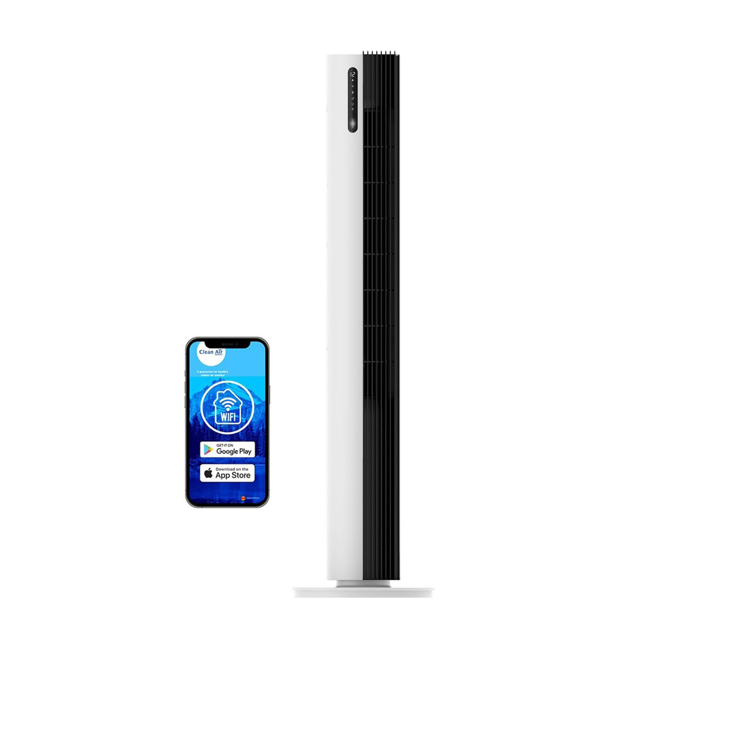 Clean Air Optima Ventilador de torre de lujo con ionizador CA-407W Smart
