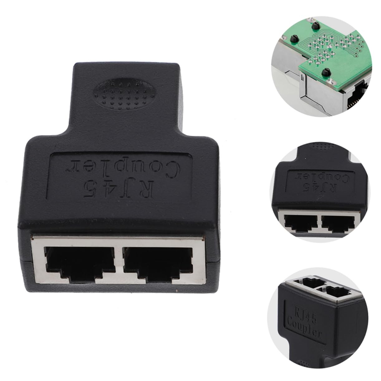 Network Adapter 1 to 2 Splitter Socket Easy to Use Save Ethernet Cable