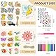 Pluvyze 22 Stück Holzblumen zum Bemalen,Blumen Holzbastelsets für Kinder 3D Holz Blumen Basteln Bastelset Kindergeburtstag mit Kristallaufkleber, Pinsel
