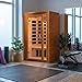 DYNAMIC SAUNAS Barcelona 1- to 2-Person Low EMF FAR Infrared Sauna with Red Light Therapy & Bluetooth Speakers | Personal Indoor Dry Heat Sauna for Home & Gym – Made from Canadian Hemlock