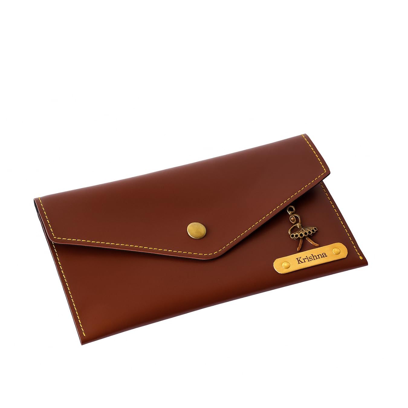 the bae gift Personalized Name & Charm Leather Wallet Women’s Clutch| Birthday Anniversary Wedding Gifts for Women (Brown)-picture-31