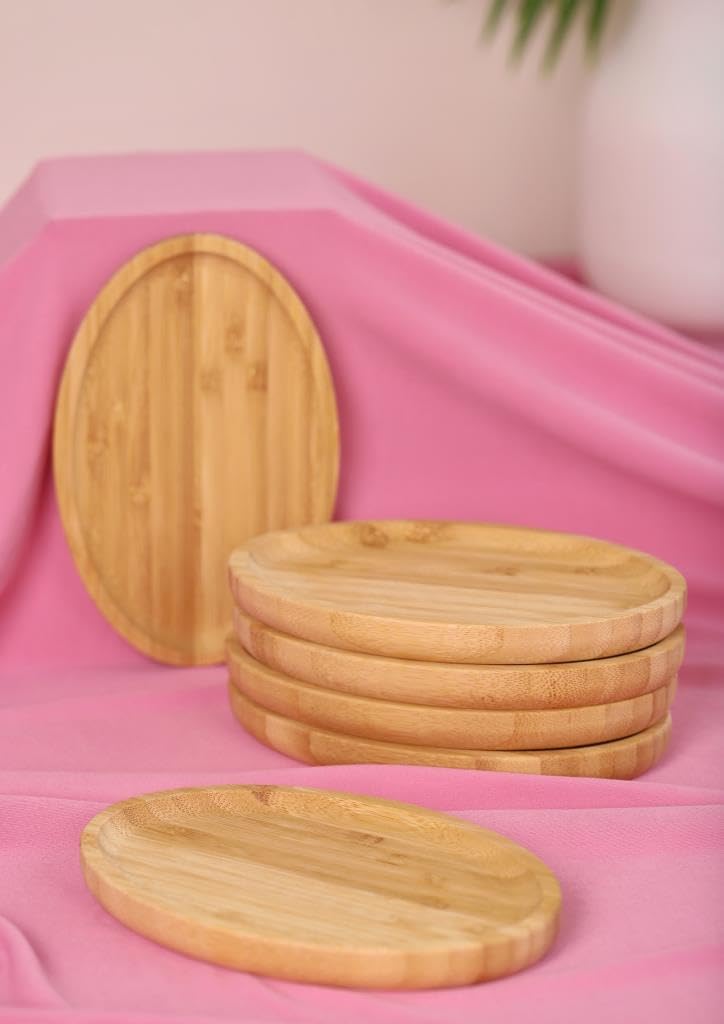 Bambum 6'lı Oval Servis Tabağı Seti – Kahvaltı ve Sunum Tabakları