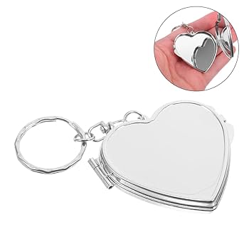 キーホルダー・キーリング BOU HEART MIRROR KEYRING Amazon.com: PACKOVE Mini Heart Shaped Silver Metal Foldable