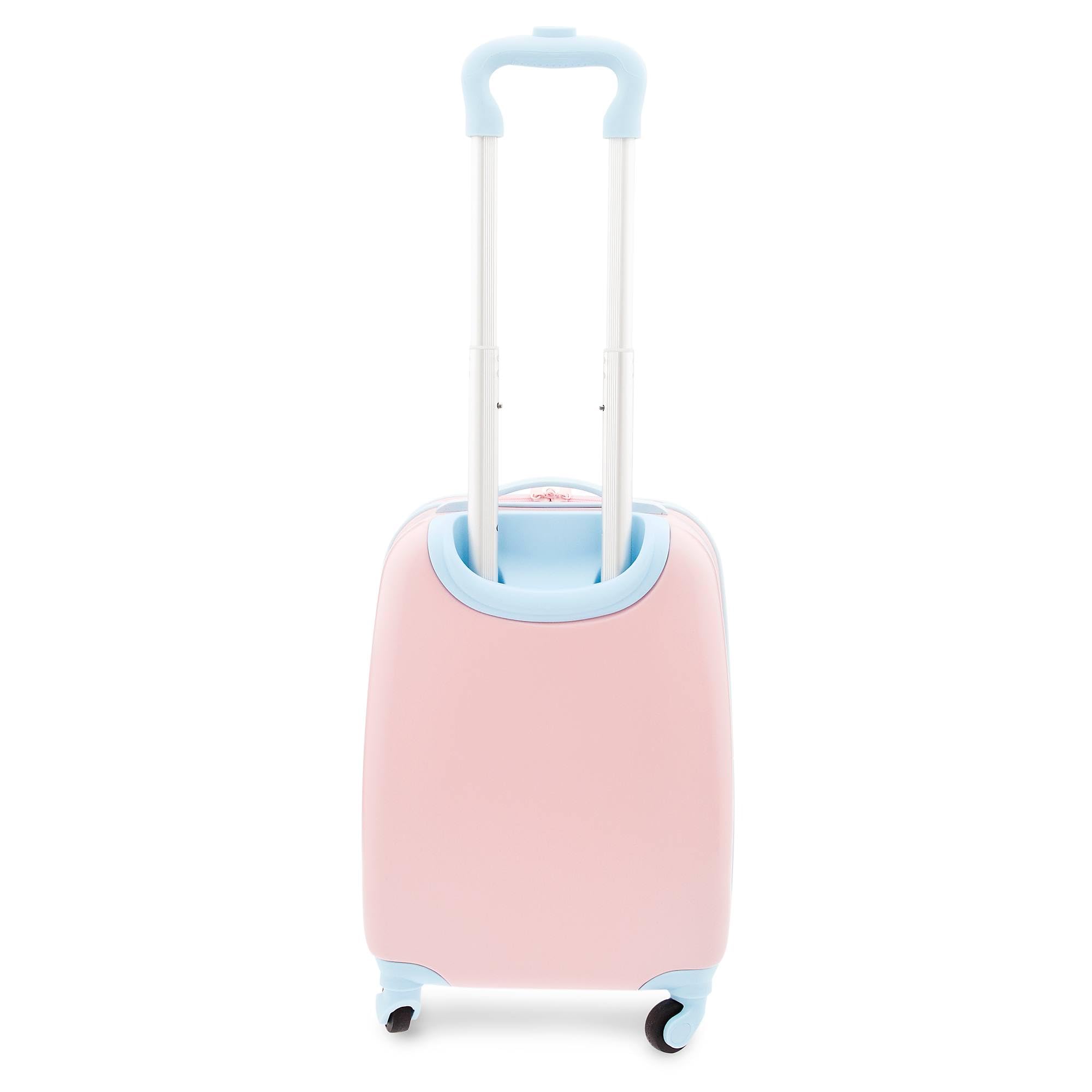 Disney Store Official Valigia Principesse Disney Rosa, 46 x 30 x 20 cm, Valigia per Bimbi con Manico telescopico e Ruote multidirezionali, ornata con Motivo di Cuori e corone