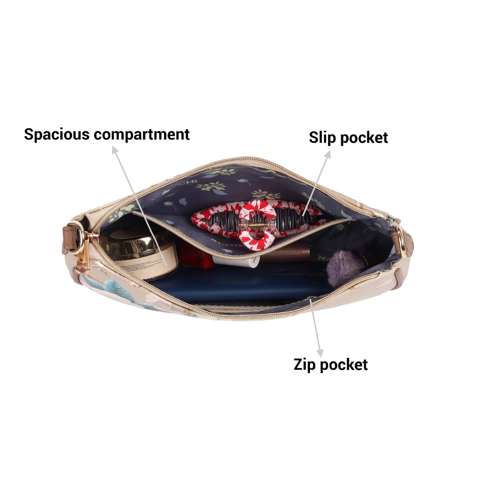 Image of Mochi Women Stylish Faux Leather Floral Shoulder Bag