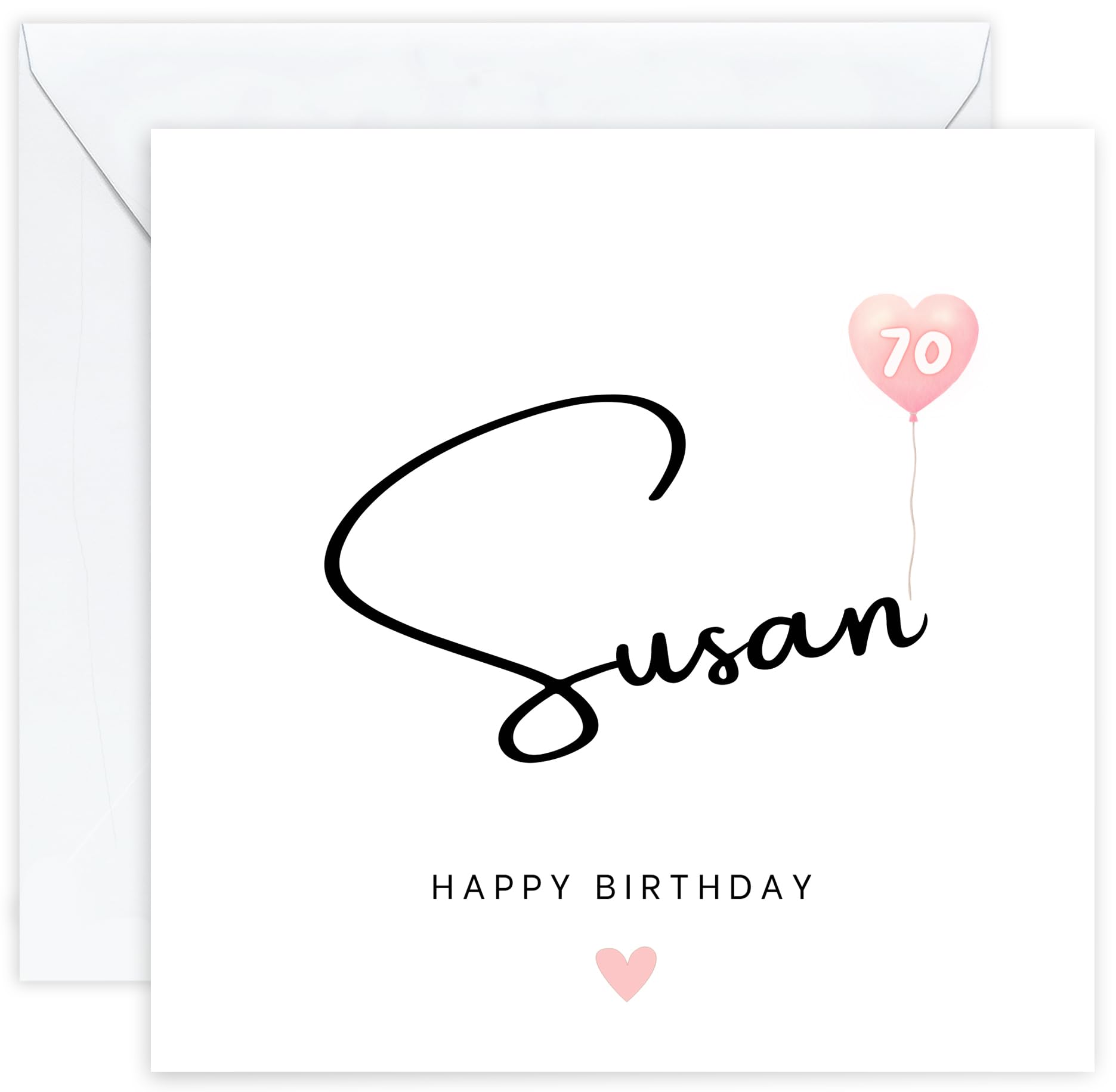 Personalised 70th Birthday Card - Seventieth Birthday Card for 70 Year Old Women Mum Mother Gran Nan Grandmother Sister Wife Woman Nanny Friend Her (Age 70)