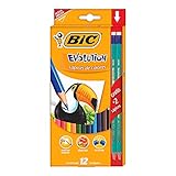 Un blíster de 12 lápices de colores respetuosos con el medio ambiente de la gama de productos BIC Kids: te esperan grandes dibujos