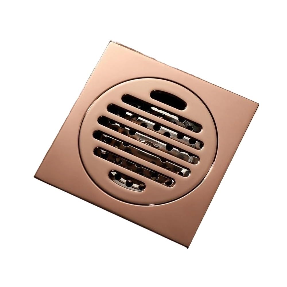 Jobaojiang A Bathtub Drain Stopper Bathroom Brass Floor Shower Drain Waste 10Cm Floor Drainer Square Toilet Drainage(A)