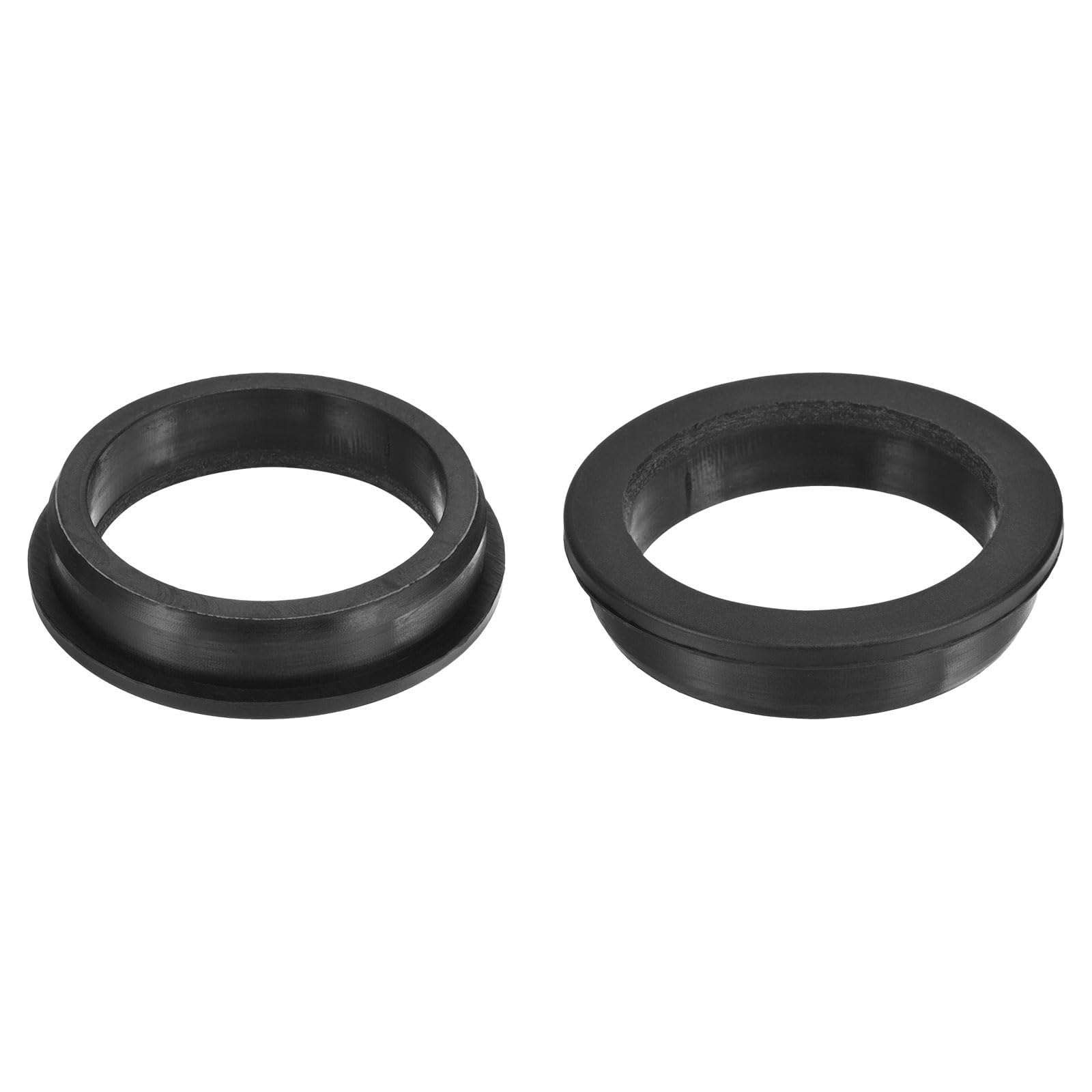 Unifizz 2Pcs Rubber Grommet 2-9/16"(65mm) Drill Hole, 2-1/8"(54mm) ID Hole Top Hat Grommet Black Silicone Hole Plug Gasket for Automotive, Machinery and Wiring Applications