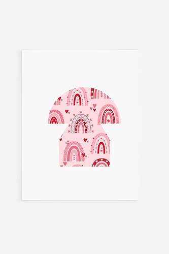 Lucy Lynn Party Tarjeta de felicitación para el día de San Valentín con forma de hongo y arco iris disponible en Yaxa Guatemala