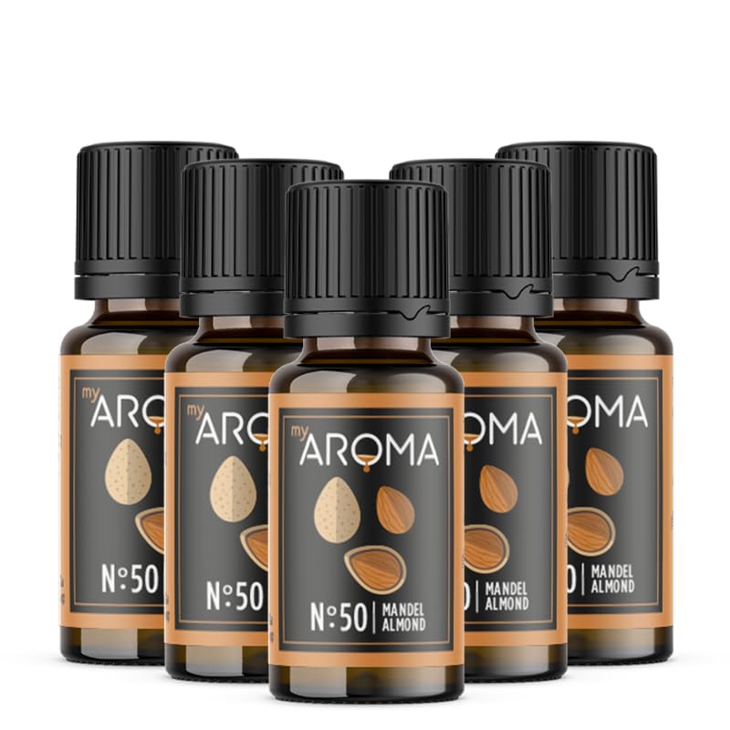 Gotas aromáticas totalmente naturales de myAROMA (5 x 10 ml, almendra)