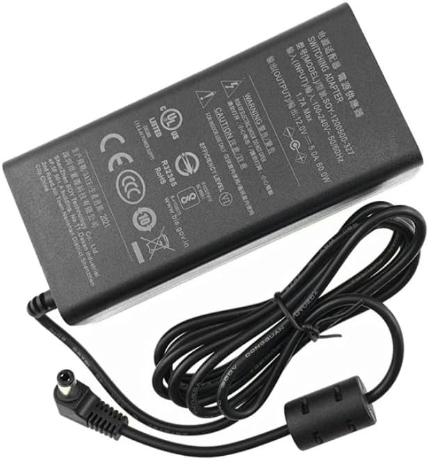 Genuine Compatible with Soy SOY-1200500-327 12V 5A 60W 5.5x2.5mm AC Adapter AC Switching Adapter for Monitor Power Supply Charger