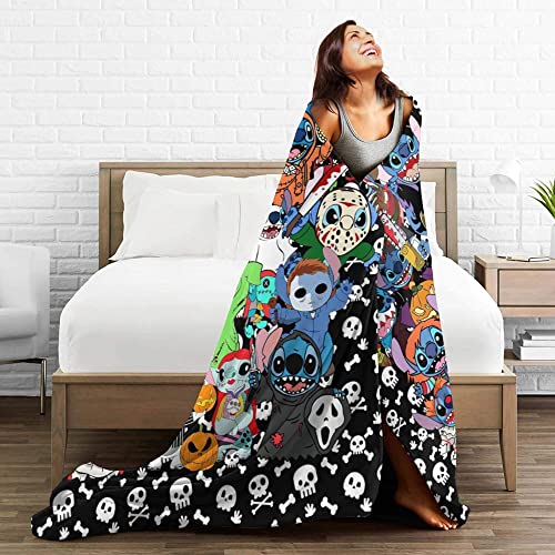 Halloween Blankets Cartoon Super Soft Throw Blanket Horror Movie Throw Scary Mysterious Character Air Conditioner Blanket Warm Cozy Flannel Blanket Home Decor For Couch Bed Sofa50 X40 #TOP4