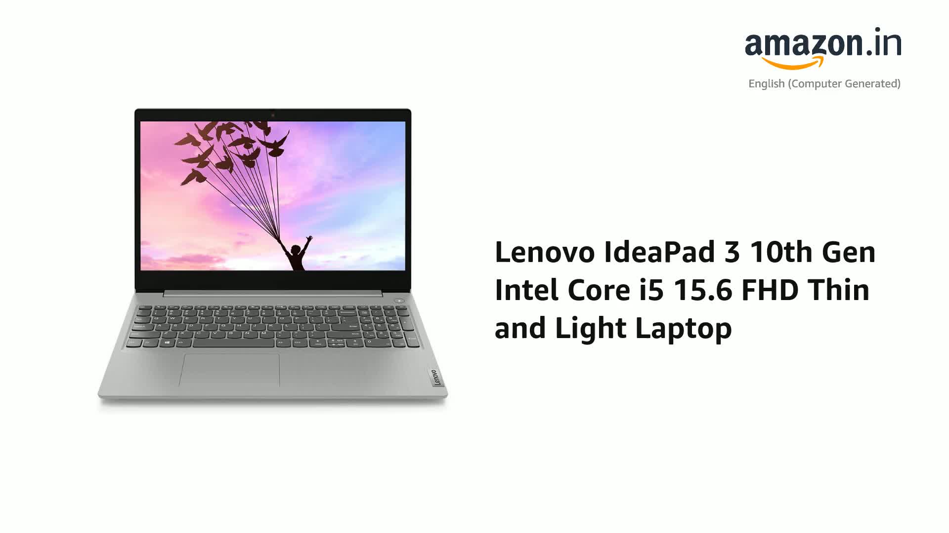 Lenovo IdeaPad 3 10th Gen Intel Core i5 15.6 FHD Thin and Light