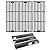 Hongso Repair Kit Porcelain Coated Cast Iron Grill Grates and Porcelain Steel Heat Plates Replacement for Char Griller Models 5050 3001 5650 5072 3030 4208 4000 3008, King Griller 3008 5252 Gas Grills