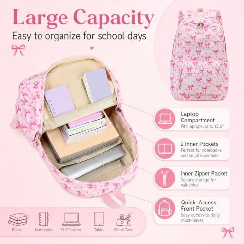Image of LOIDOU Backpack for Girls School Backpacks Bookbags for Elementary Middle School Women Laptop Backpacks