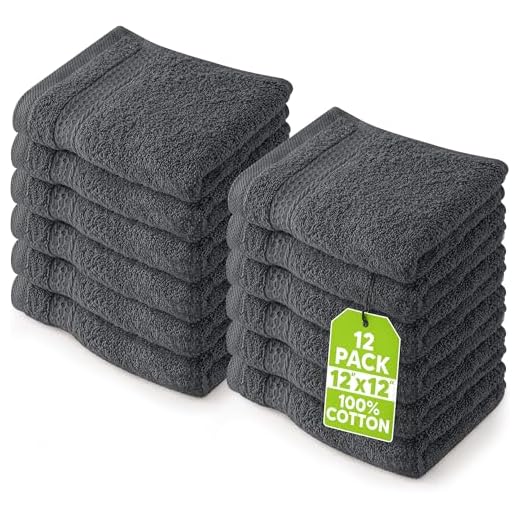 Utopia Towels - 12er Set Seiftücher, 30x30 cm, 100% Baumwolle waschlappen (Grau) 2 Utopia Towels - 12er Set Seiftücher, 30x30 cm, 100% Baumwolle waschlappen (Grau)