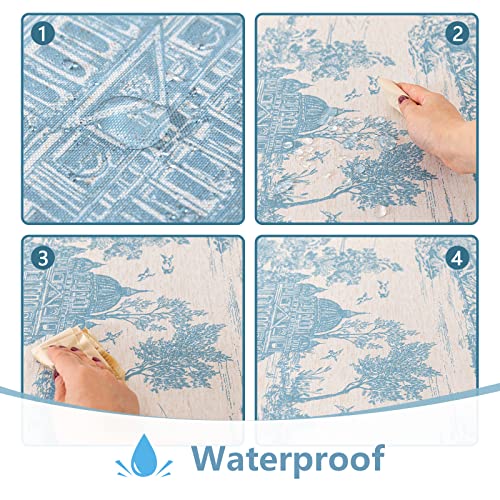 Mysky Home Linen Vintage Rectangle Tablecloth 60X102 Inches thumb #2