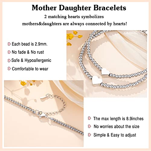 Mother Daughter Bracelets Daughter Gift From Mom First Day Of School Mom And Daughter Mommy And Me Back To School Bracelet, Mothers Day Birthday Gifts For Mom From Daughter Christmas Valentine's Day #TOP7