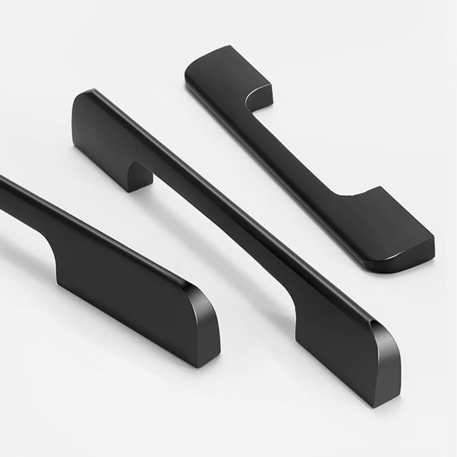 Küchengriffe Schwarz für Schränke, Lochabstand 320 mm, Moderne Schubladengriffe, Black, Overall Length:1200mm/47.2in