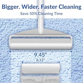 Große Fusselrollen für Teppich, klebrige Rollen für Boden DELOMO 24 cm mit 3 ausziehbaren Griffen, langer Griff, klebriger Mopp zum Reinigen von Teppichen, Autos, Kleidung und Tierhaaren