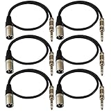 GLS Audio 2ft Patch Cable Cords - XLR Male to 1/4