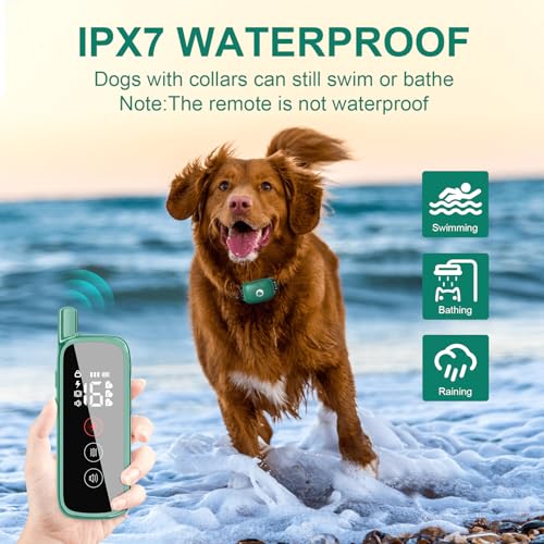 Touch-Screen Dog Shock Collar with Security Lock, 2600FT Dog Training Collar Features 3 Training Modes, Rechargeable & Waterproof, Suits Dogs of All Breeds and Sizes — view 4